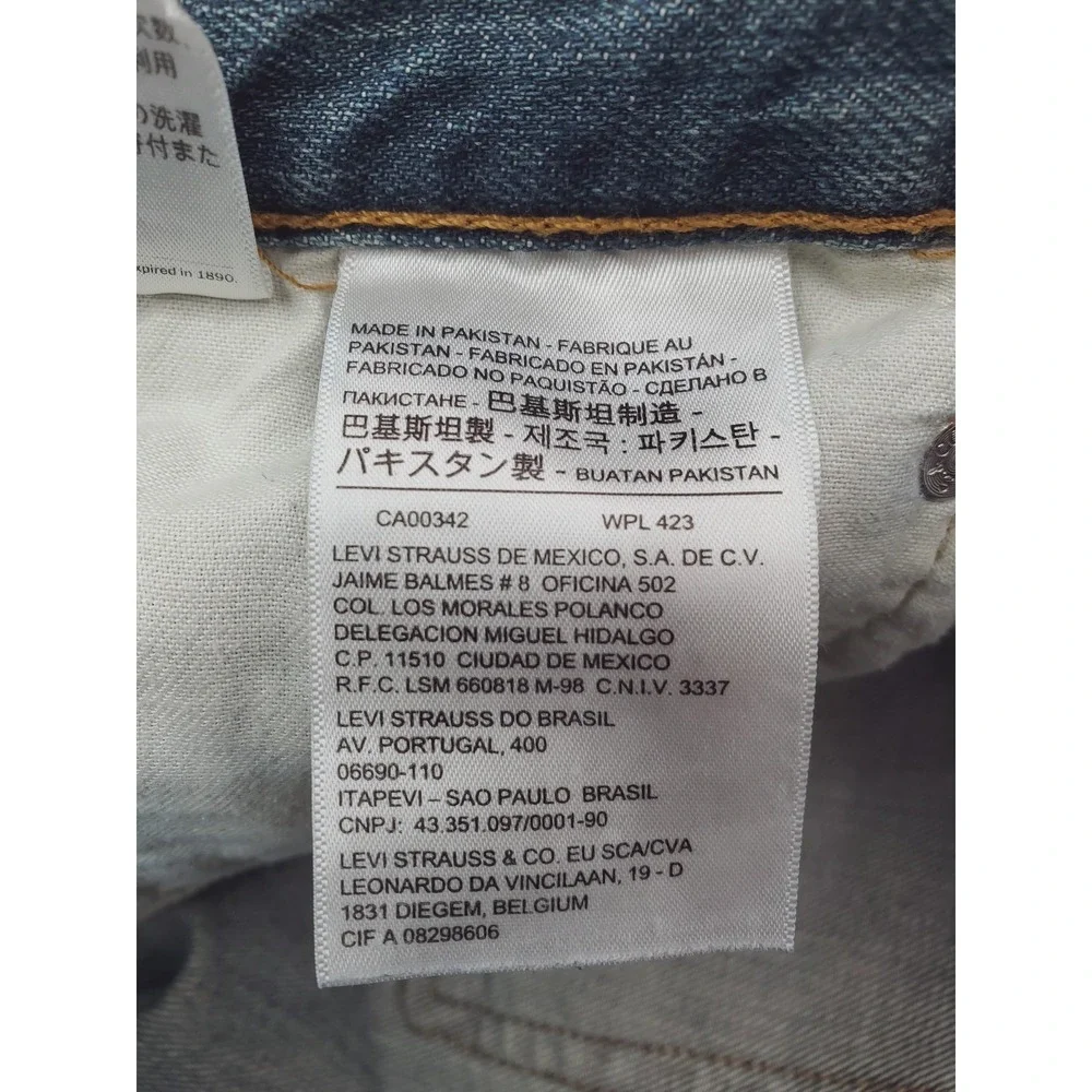 Levis 559 Jeans Mens 38x28 Blue Straight Leg Relaxed Fit Denim Medium Wash Pants